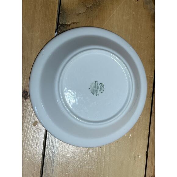 PORTMEIRION Botanic Garden Fuschia Magellanica 8.5" Rim Soup Bowl Leaves Edge - Picture 5 of 10